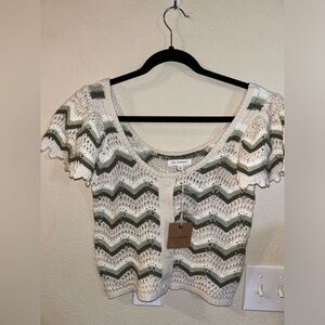 Blu Pepper Large Crop button up